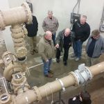 The Sumner City Council tours the wastewater treatment plant in Sumner after its most recent expansion. Photo courtesy of the city of Sumner.