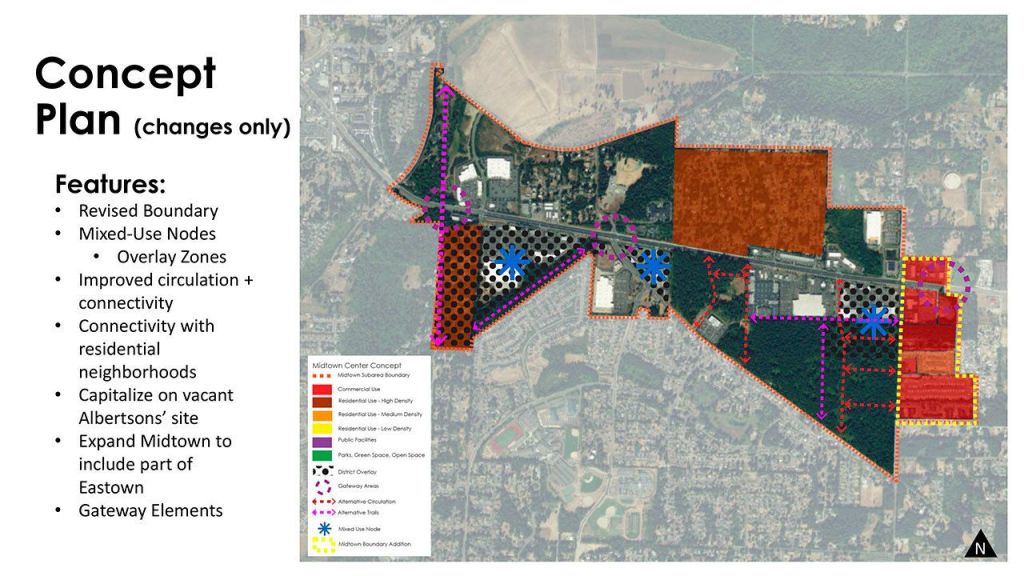 A possible alternative plan for the Midtown area of Bonney Lake.