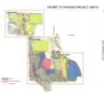 Blue areas, and the orange trails, are projects that will be constructed during Phase 1 of the park makeover. Yellow areas are projects to be completed in later phases. The pink area will be the future site of the BMX arena, which will be getting a concept sketch done during Phase 1. Image courtesy of the city of Bonney Lake.