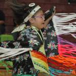 Dancing at the 2016 powwow at Enumclaw High School. Photo by Kevin Hanson.