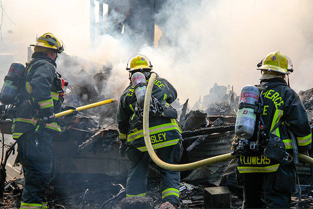 East Pierce Fire and Rescue&rsquo;s last fatal fire occurred August 2016 in a Prairie Ridge mobile home. One man was trapped in the home, and was pronounced dead at the scene. Photo by East Pierce Fire and Rescue