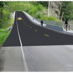 A rendering of what the Rock Creek Bridge would look like if repairs were made and a pedestrian bridge built off the side. The Black Diamond City Council instead decided to replace the Rock Creek Bridge, complete with a pedestrian bridge, instead of just making repairs. Image courtesy of the city of Black Diamond.