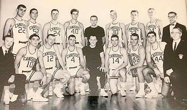 Joe LaDecu, No. 10 bottom left, in the photo of the Canisius College team. Submitted photo.
