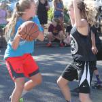 The Mystery Team (in black), who won the girls 3x3 competition, consisted of Kaylee Cooper, Laney Coons, Kate Tinney, Kyndra Rademacher, Kennedy VanHoof and Berkley Kahne. Photo by Ray Still
