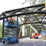 The White River bridge is planned to be painted, starting spring of 2018. The last time the bridge was worked on was April 2016, when it was closed to replace a beam that was hit and made the bridge structurally unsound. File photo by Ray Still