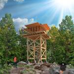 A digital rendering of what they new Mount Peak fire lookout tower may look like. Contributed photo