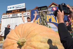 Holland squashes the competition, grows second-ever largest pumpkin