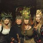 Elizabeth Morgan, Erin Morgan, Evette Saenz and Fallan Peralta all dressed up for a witches night out to raise donations for the Enumclaw Food Bank. Submitted photo