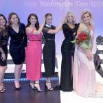 The passing of the crown with 2008 title holder Michelle Font, 2011 Angelina Kayyalaynen, 2013 Casandra Searles, 2015 Mckenzie Novell, 2017 Alex Carlson-Helo and finally, Enumclaws Abigail Hill. Photo courtesy Jerry and Lois Photography.