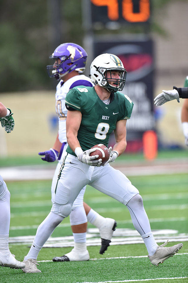 Keenan Fagan, who was named MVP of the South Puget Sound League 2A during his last season as a Hornet, is now playing for Rocky Mountain College and was just named an NAIA first-team defensive back. Photo by Dean Hendrickson