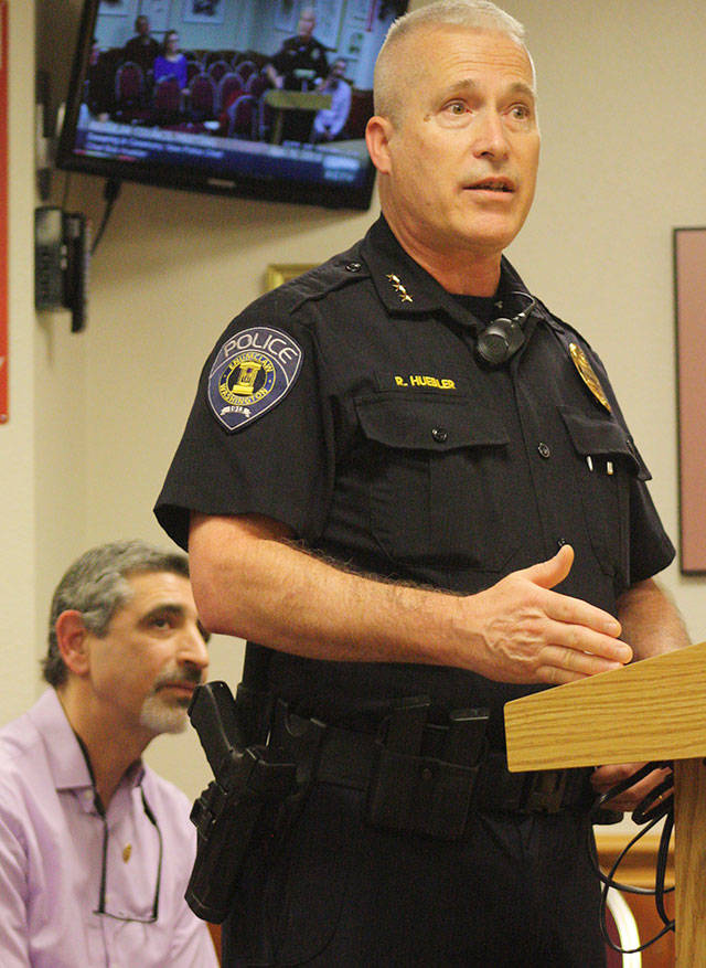 Police chief, student council members sworn in