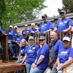 Volunteers from Building Beyond the Walls in Enumclaw helped construct Stephen Meyers new wheelchair ramp at his home for Rampathon last Saturday. Submitted photo