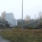 After the coal at the John Henry Mine is mined, the material is put through two crushers and separated  coal is put out on the right, while refuse exits to the left. Photo by Ray Still
