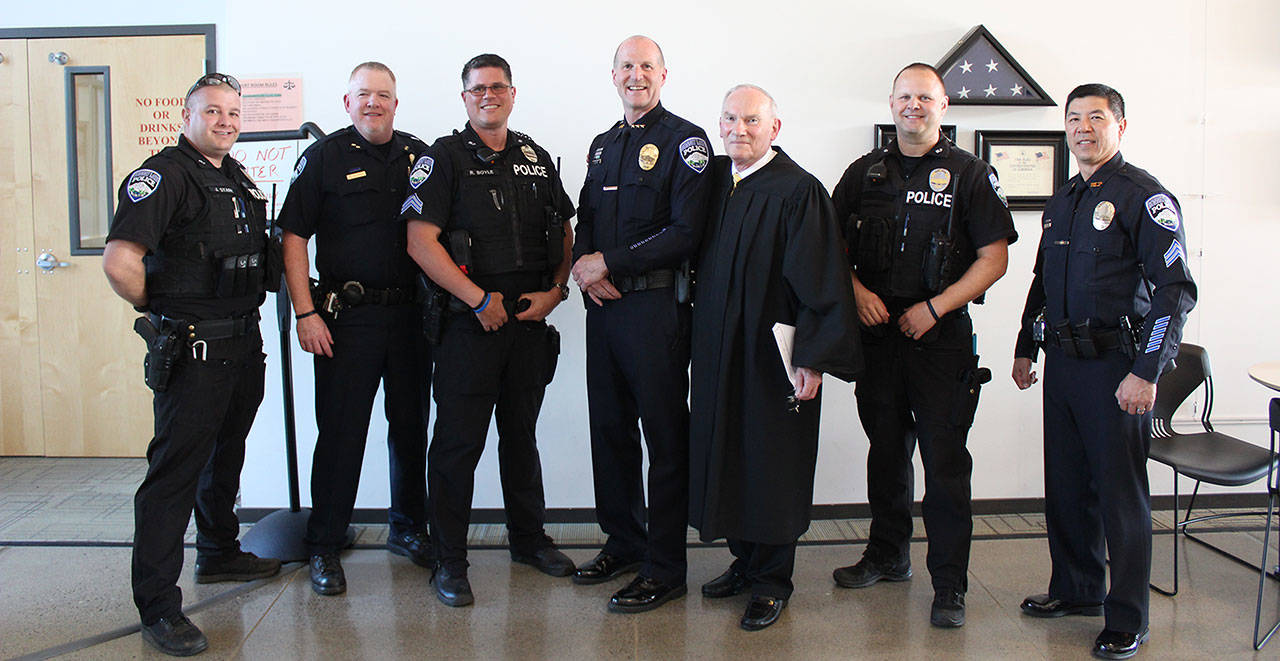 Bryan Jeter after being sworn in on the June 26 council meeting. Photo by Ray Still