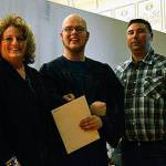 Nancy and JIm Babst with the Auburn Riverside High Schools Charles Cowan, the recipient of the Babst Memorial Scholarship. COURTESY PHOTO