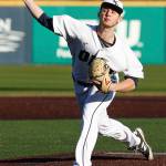 Bonney Lakes Grant Townsend has climbed the ranks and wound up drafted by the Toronto Blue Jays. Here, he pitches for Oral Roberts University. PHOTO COURTESY ORAL ROBERTS ATHLETICS