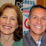 Kim Schrier (D) and Dino Rossi (R) are seeking to replace Dave Reichert in Washingtons 8th Congressional District. The district spans from eastern King and Pierce counties across the Cascades and into Chelan and Kittitas counties. Photos by John Stang