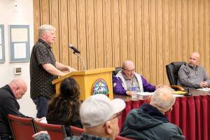 Joseph Sewell talked to the Buckley City Council on Oct. 9 about his potential marijuana processing business and wine and beer setup right off SR 410. Photo by Ray Miller-Still