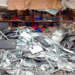 One of the three locations Basel Action Network (BAN) visited when an LCD monitor was tracked from Total Reclaim in Seattle to Hong Kong. Many CCFL tubes, which contain mercury, were broken and tossed into this pile. Copyright BAN March 2016. Read the full Evidentiary Report at e-stewards.org/wp-content/uploads/2016/05/Evidentiary-Report-of-Total-Reclaim-Violation.pdf