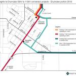 PSE is going to be building 75-foot power poles on Garrett Street, but some, like the Chamber of Commerce and a few council members, dont like the plan. Image courtesy Puget Sound Energy
