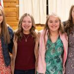 Essay contest winners were (from left) Kate Dickson, Natalie DeMarco, Marin Lawson, Ashley Dickerson, Sophia DeMarco and Gabrielle DeMarco.