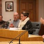A tearful Kimberly Lauk announced her resignation from the Enumclaw City Council during the April 22 meeting. Its unclear why she resigned, but plans to stay in the area to raise her children. Photo by Ray Miller-Still