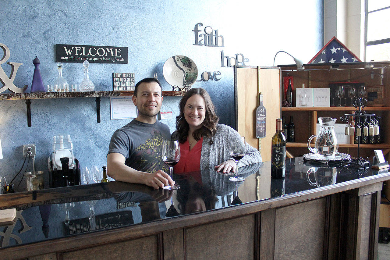Leonys owners, Slavador and Sandi Moreno, opened their winery in 2015, but was able to open their Enumclaw location in July 2018. Theyve currently got around 3,500 gallons of wine in storage, which you can see in their tasting room on Railroad Avenue. Photo by Ray Miller-Still