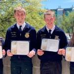 EHS students receiving their State Degrees in Pullman were Aubrie Arnold, Lane Williams, Dustin Clarke and Ruby Anderson. Contributed photos