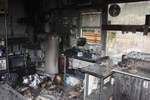 Morning fire is mostly smoke