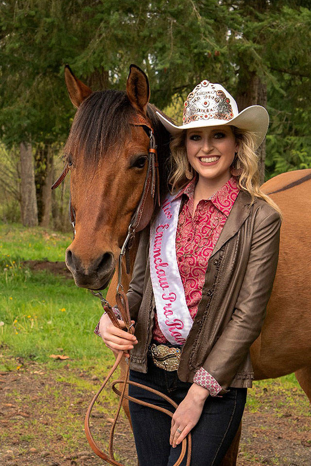 Kristin Sturdivan posing with her horse, Jessie. Photo by Lana Affonso/ Lana Affonso Photography.