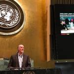 Will Richardson spoke for a group of International School leaders at the United Nations back in January 2018 about the future of education and learning. Contributed photo