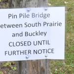 Foothills Trail interrupted near Buckley