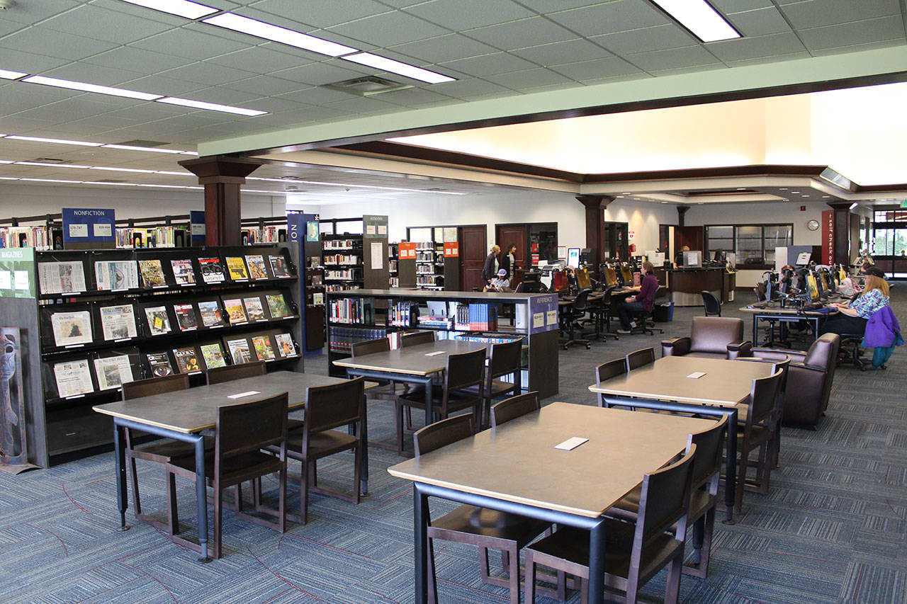 The King County Library Service is examining different strategies to help local residents feel more safe at their library. While some changes may be made, like re-arranging furniture to decrease blind spots or getting rid of comfortable seating, others  like banning food or drink or sleeping in the library  appear to be a non-starter. Photo by Ray Miller-Still