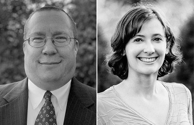 Black Diamond Councilman Chris Wisnoski and challenger Kristiana de Leon.