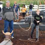 Among the many activities found at Maris Farms, kids can practice their roping skills to lasso some cattle. Photo by Kevin Hanson