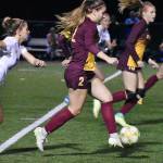 In this photo from earlier this season, White Rivers Allie Koch races downfield. File photo by Kevin Hanson