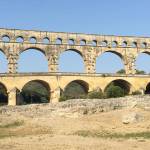 …checking out a Roman aqueduct at Pont du Gard…