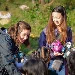 One of Natalie Gomezs first places to visit in India was the Tibetan Childrens Village, where she and other Compassion 2020 delegates gave out teddy bears to Tibetan children. Photo courtesy the Association of Washington Generals