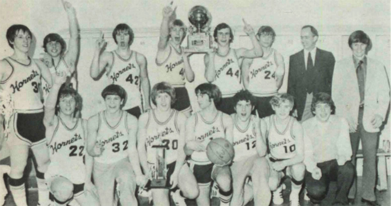 The 1973 Hornet boys basketball team, who won four tournament games to capture a state championship, will be one of the several athletes to be inducted into White Rivers new Hall of Fame. Photo provided by John Dorsey