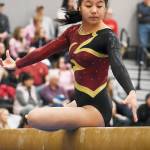 WRHS Hornet Erin McGinness is returning to the state gymnastics meet. In December 2019, she won all four events during a five-team meet. File photo by Kevin Hanson