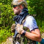 Beau Chevassus, Enumclaw councilman and Kickstarter entrepeneur, has been busy testing out his newest product, a scarf made of kevlar, before a crowdfunding campaign begins. Photo courtesy Beau Chevassus