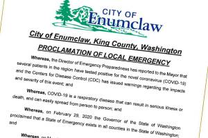 Emergency declarations issued in both Enumclaw, Buckley