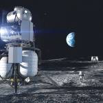 An image of the Blue Origin National Team crewed lander on the surface of the Moon. COURTESY GRAPHIC, Blue Origin