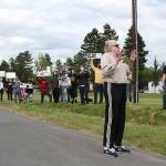In one of the few incidents at local protests, a driver pulled over on SR 410 to argue with demonstrators, who said he did not need to engage and chanted until he left in clear frustration. Photo by Ray Miller-Still