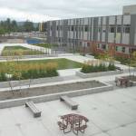 Enumclaw High School students were set to enjoy some new amenities at their school for the entire year  until COVID-19 hit. Now, the school  like this courtyard  will remain empty, at least for the time being. File photo by Kevin Hanson
