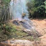 A pile of coal tailings sat for nearly 100 years without causing any difficulty. Now, a handful of agencies - from local to federal - have become involved in putting out a smoldering fire. Photo courtesy Department of Natural Resources