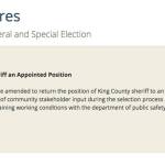 The Enumclaw City Council is unequivocally against making the King County Sheriff position an appointed one. Image courtesy King County
