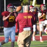 One of the many complaints students had about racism and bigotry in the Enumclaw School District revolved around the Enumclaw football team, which has been accused of using racist language on the field. In this photo, the Hornets are practicing for the 2019 season. File photo by Kevin Hanson
