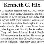 Obit for Kenneth Hix