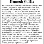 Obit for Kenneth Hix